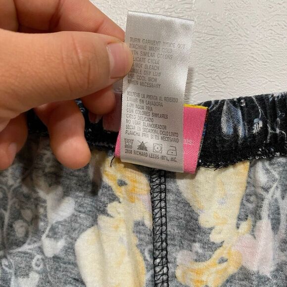 Tweety Bird Pajama Pants Size L 11/13 | Warner Bros Sleepwear Black Pink Hearts - Picture 10 of 10